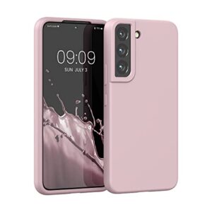 kwmobile case compatible with samsung galaxy s22 case - tpu silicone phone cover with soft finish - antique pink matte
