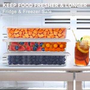 SILIVO 6 Pack Produce Saver Refrigerator Organizer Bins for Fruits and Vegetables- 3 Pack 1.5L + 3 Pack 2.5L