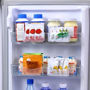 Skycase Fridge Organizer, 4pcs Refrigerator Seasoning Mini Hanging Storage Boxes for Saucing Storage