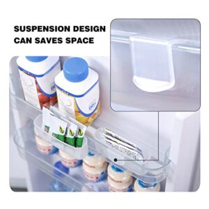 Skycase Fridge Organizer, 4pcs Refrigerator Seasoning Mini Hanging Storage Boxes for Saucing Storage