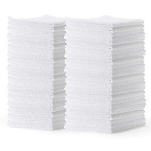 cartman 14 x 14 inch, 60 pack, 280gsm microfiber cleaning cloths, all-purpose softer highly absorbent, lint free, streak free wash cloth for house, kitchen, car, window, white