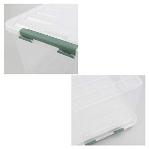 Innouse Plastic Latch Storage Box, 35 Quart, Pack of 6, Large Clear Plastic Bins