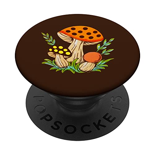 Vintage Merry Mushrooms, 70s Retro Kitchen PopSockets Swappable PopGrip