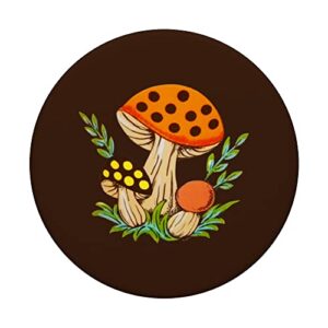 Vintage Merry Mushrooms, 70s Retro Kitchen PopSockets Swappable PopGrip