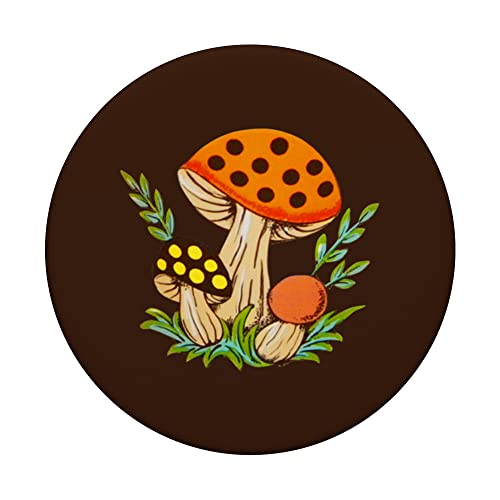 Vintage Merry Mushrooms, 70s Retro Kitchen PopSockets Swappable PopGrip