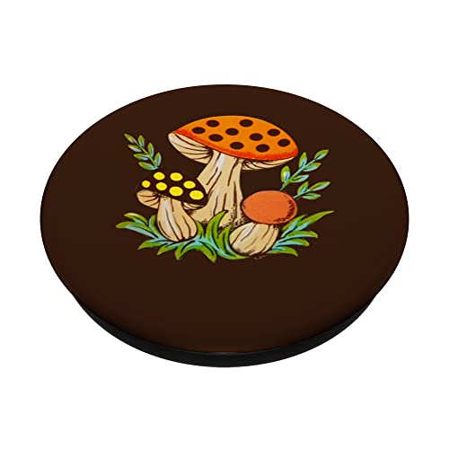 Vintage Merry Mushrooms, 70s Retro Kitchen PopSockets Swappable PopGrip