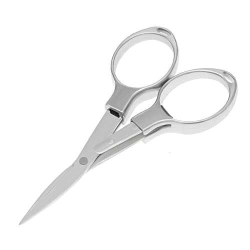 2 Pieces Home Office Travel Folding Scissors, Stainless Steel Telescopic Cutter, Safety Portable Travel,Folding Safety Scissors Trip Scissors