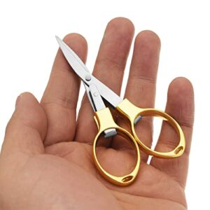 2 Pieces Home Office Travel Folding Scissors, Stainless Steel Telescopic Cutter, Safety Portable Travel,Folding Safety Scissors Trip Scissors