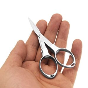 2 Pieces Home Office Travel Folding Scissors, Stainless Steel Telescopic Cutter, Safety Portable Travel,Folding Safety Scissors Trip Scissors