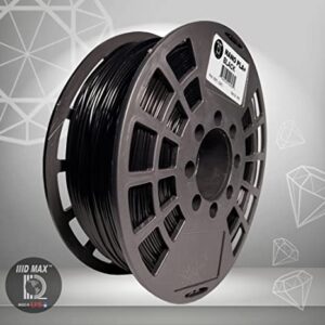 IIIDMAX Nano PLA+ 3D Printer Filament - Enhanced with Nano Diamonds - Tangle Fee, Clog Free, 1.75mm, Dimensional Accuracy +/- 0.03 mm, Nano PLA+ 1kg Spool(2.2lbs), - Fits Most FDM Printers (Black)