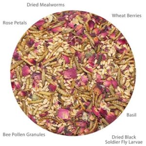 Exotic Nutrition Bee-Tastic - Healthy All-Natural Chicken Treat - Dried Insects, Flowers, Herbs Wheat Berries & Bee Pollen - Promotes Healthy Chickens & Eggs (1.5 lbs)