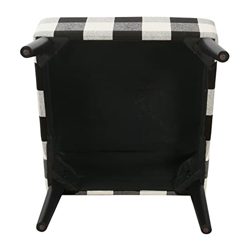 HomePop Modern Armless Dining Accent Chair, Black