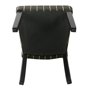 HomePop Classic Parsons Dining Chair -Black with Boucle Stripe (Set of 2)