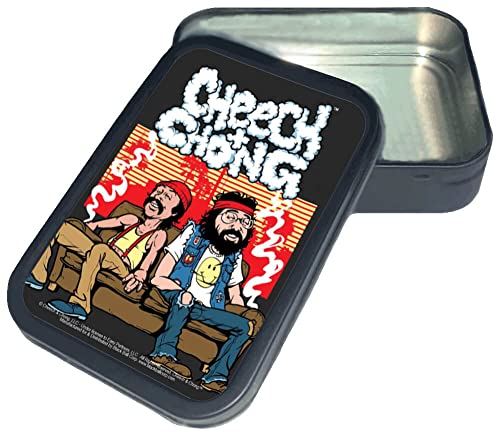 Stash Tins - Cheech & Chong - Cartoon Storage Container 4.37" L x 3.5" W x 1" H