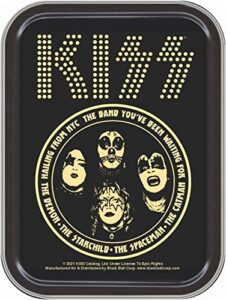 stash tins - kiss the band you've been waiting for storage container 4.37" l x 3.5" w x 1" h