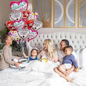 Happy Mother's Day Foil Balloons Party Decoration - Mothers Day Balloon Best Mom Ever Foil Balloon Mom Day Birthday Party Decoration Supplies