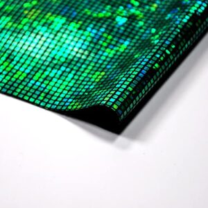 yutone stretch knit fabric 57inch wide decoration, apparel, costume sewing quilting apparel crafts décor by yard (iridescent hologram green 1yard)