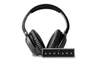 audeara a-01 headphones + bt-01transceiver bundle - personalized sound - wireless bluetooth,active noise canceling,built-in microphone,35 hour battery life - music,tv, gaming,video and phone calls