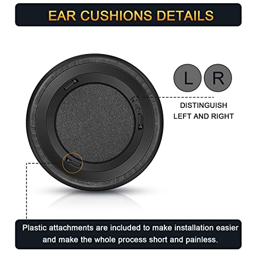 Upgrade Replacement Ear Pads for Corsair Virtuoso RGB Wireless SE Gaming Headset, Ear Cushion Compatible with Virtuoso XT, Durable Protein Leather, Softer Memory Foam, Added Thickness (Black)