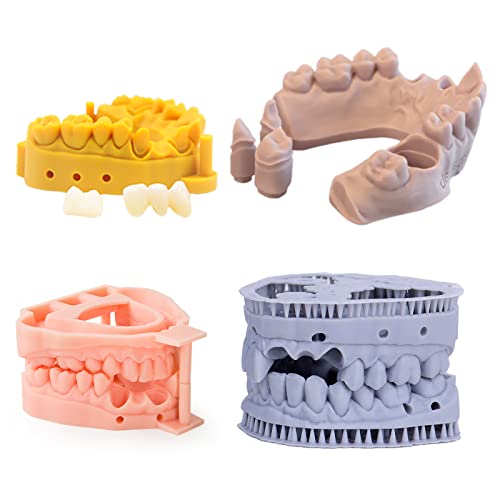 Jamghe 3D Printer Resin Dental Pro Model Resin Dental Prosthetic Model Resin for Crown and Bridge Model, Orthodontic Model, Implant Model etc. (Yellow)