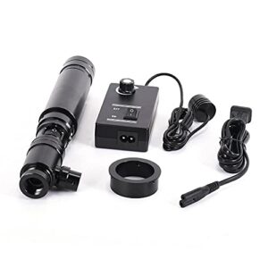 hd 400x 800x zoom lens microscope camera coaxial light monocular c-mount lens continuous zoom optical lens illumination adjustable