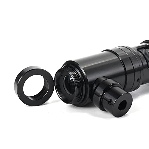 HD 400X 800X Zoom Lens Microscope Camera Coaxial Light Monocular C-Mount Lens Continuous Zoom Optical Lens Illumination Adjustable