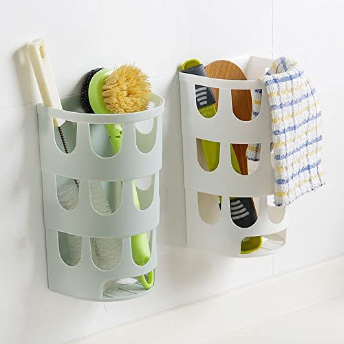 WUIUN Plastic Bag Holders for Grocery Bags Wall Mount, Bag Recycling Organizer for Store Plastic Shopping Bags and Handy for Reuse(White)