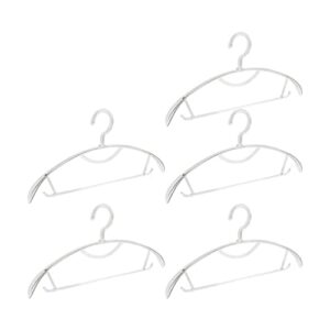 pants hangers clear plastic hangers suit rack: 5pcs transparent suit hangers with non- slip pant bar clothing storage racks plastic heavy duty hangers for home hotel shirt hanger