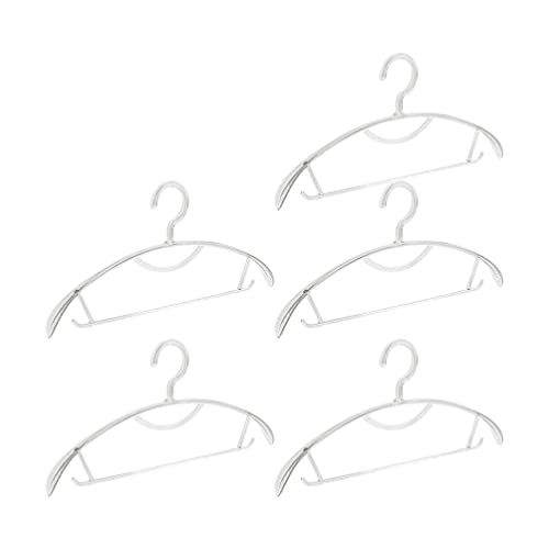 Pants Hangers Clear Plastic Hangers Suit Rack: 5Pcs Transparent Suit Hangers with Non- Slip Pant Bar Clothing Storage Racks Plastic Heavy Duty Hangers for Home Hotel Shirt Hanger