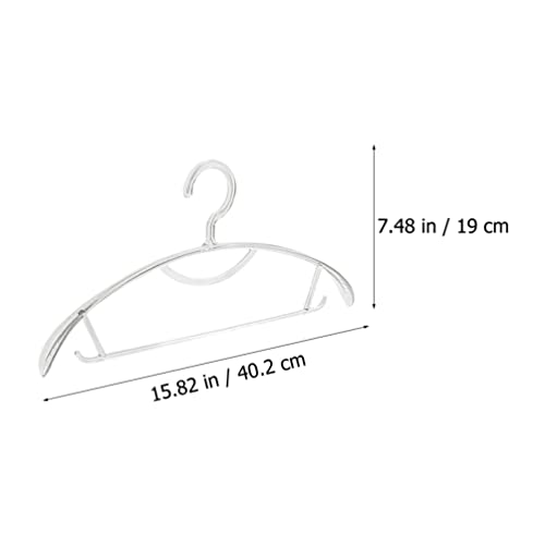 Pants Hangers Clear Plastic Hangers Suit Rack: 5Pcs Transparent Suit Hangers with Non- Slip Pant Bar Clothing Storage Racks Plastic Heavy Duty Hangers for Home Hotel Shirt Hanger