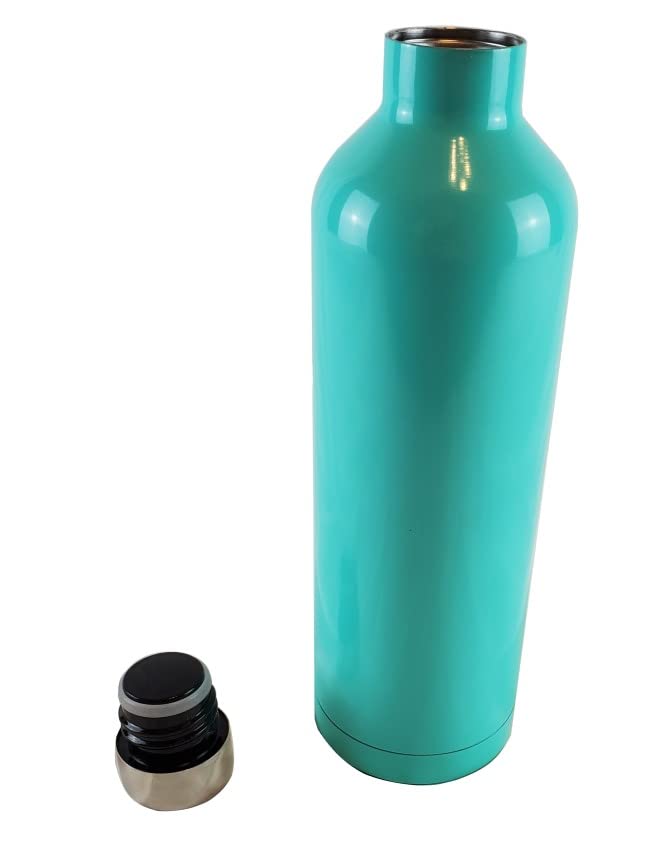 Winesulator Stainless Steel Double Wall Insulated Travel Wine Growler 24oz (Teal)