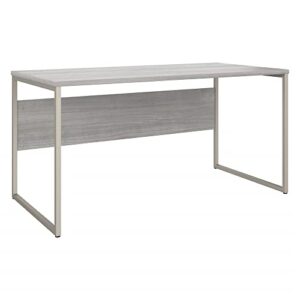 bush business furniture hybrid computer table desk with metal legs, 60w x 30d, platinum gray