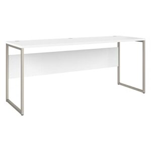 bush business furniture office table with open metal leg design and privacy panel | hybrid large computer desk for home office | 72wx24lx30h