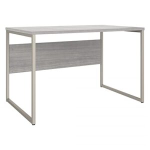 bush business furniture hybrid computer table desk with metal legs, 48w x 30d, platinum gray