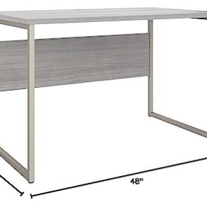 Bush Business Furniture Hybrid Computer Table Desk with Metal Legs, 48W x 30D, Platinum Gray