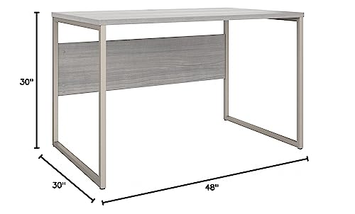 Bush Business Furniture Hybrid Computer Table Desk with Metal Legs, 48W x 30D, Platinum Gray