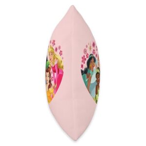 Disney Princess Group Heart Pink Throw Pillow, 16x16, Multicolor