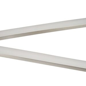 Catalina 40" Modern Dimmable LED Crossed 2-Bar Fixed Track Light, Brushed Nickel