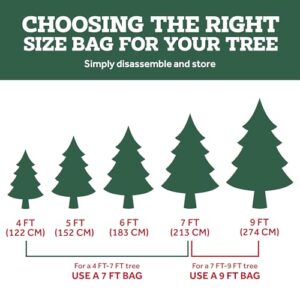 3-Pack Christmas Artificial Tree Storage Bag and Two Garland Bags; Holiday Tree Storage for Trees Up to 9 ft, Includes Card Slot, Dual Zipper, and Carry Handles; Tearproof 600D Oxford Material