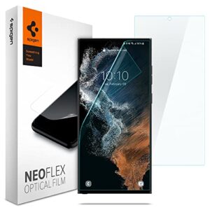 spigen neoflex screen protector designed for galaxy s22 ultra (2022) [2 pack] - case friendly