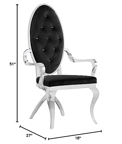 Best Quality Furniture SC66-A Chair, Black