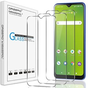 orzero (3 pack) compatible for cricket dream 5g, at&t radiant max 5g (6.82 inch) screen protector, tempered glass 2.5d arc edges 9 hardness hd bubble-free (lifetime replacement)