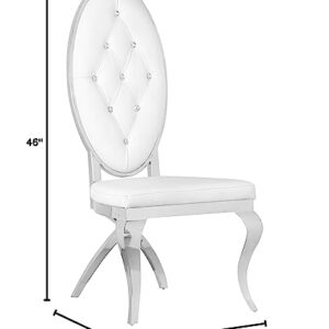 Best Quality Furniture SC60-A Chair, White