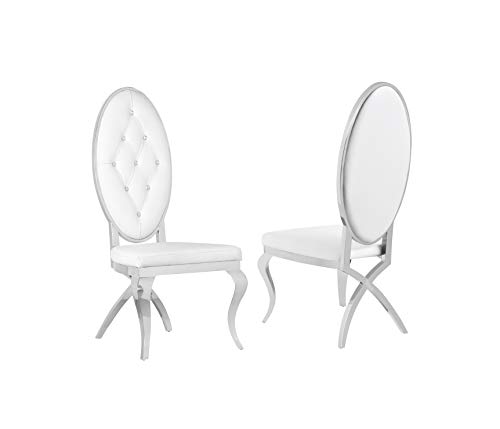 Best Quality Furniture SC60-A Chair, White