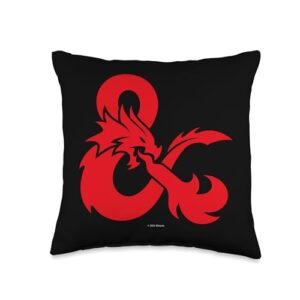 dungeons & dragons ampersand only logo throw pillow, 16x16, multicolor