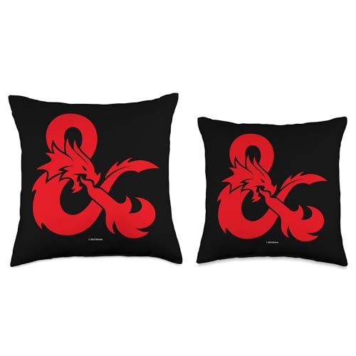 Dungeons & Dragons Ampersand Only Logo Throw Pillow, 16x16, Multicolor