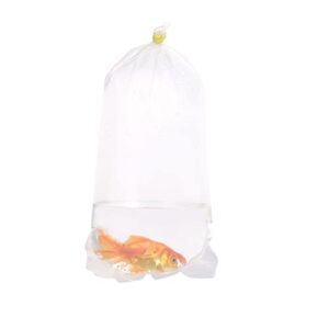 alfa fishery bags round corners bottom leak proof clear plastic fish bags size 6 inches for marine and tropical fish transport 2 mil. (6" x 12" / 100 pack)