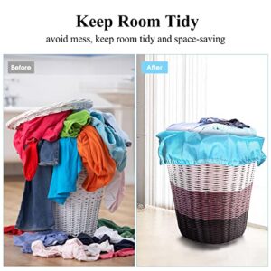 OTraki 2 Pack Large Laundry Bags 28 x 45 inch Washable Dirty Clothes Organizer with Drawstring Closure Heavy Duty Hamper Replacement Liner XL Home Dorm Storage Sack 70x115cm Turquoise