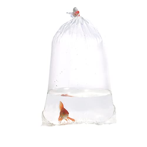 ALFA Fishery Bags Round Corners Bottom Leak Proof Clear Plastic Fish Bags Size 9 Inches for Marine and Tropical Fish Transport 2 mil. (9" x 15" / 100 Pack)