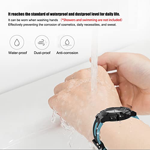AirTag Wristband Kids-Full Protective Anti-Scratch Air tag Bracelet for Kids,Lightweight Soft Silicone Band +TPU AirTag Case with Built-in Protective Film for Apple AirTag